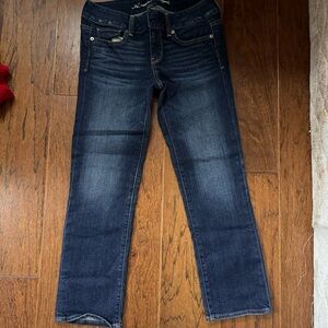 American Eagle Artist Crop Cropped Jeans Women’s Size 4 Dark Wash Denim Regular